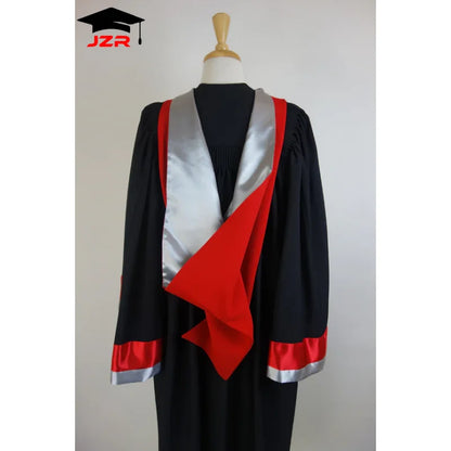 Australia UK Academic Doctoral Robe STU University PhD Gown Hood Cap Set and Tam with Tassel