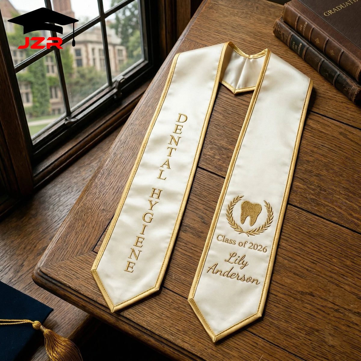 Custom Graduation Stole Exquisite Embroidery Work High Definition Printing Factory Partner