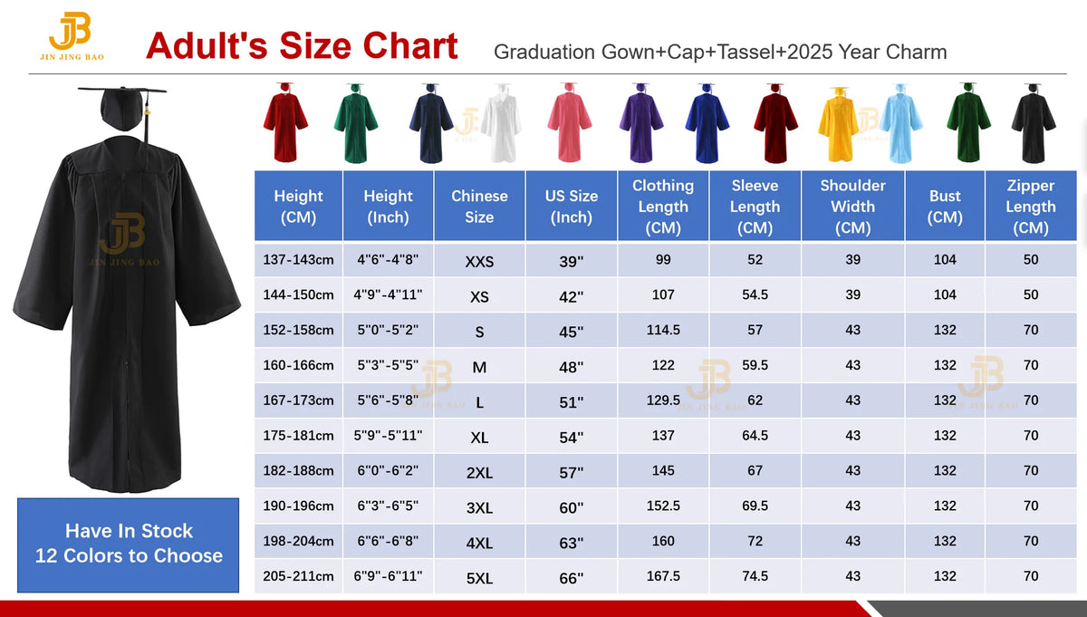 2026 New European American Style Academic Gowns Polyester Unisex Graduation Gown Cap Stole Honor Cord Sets Graduation Robe
