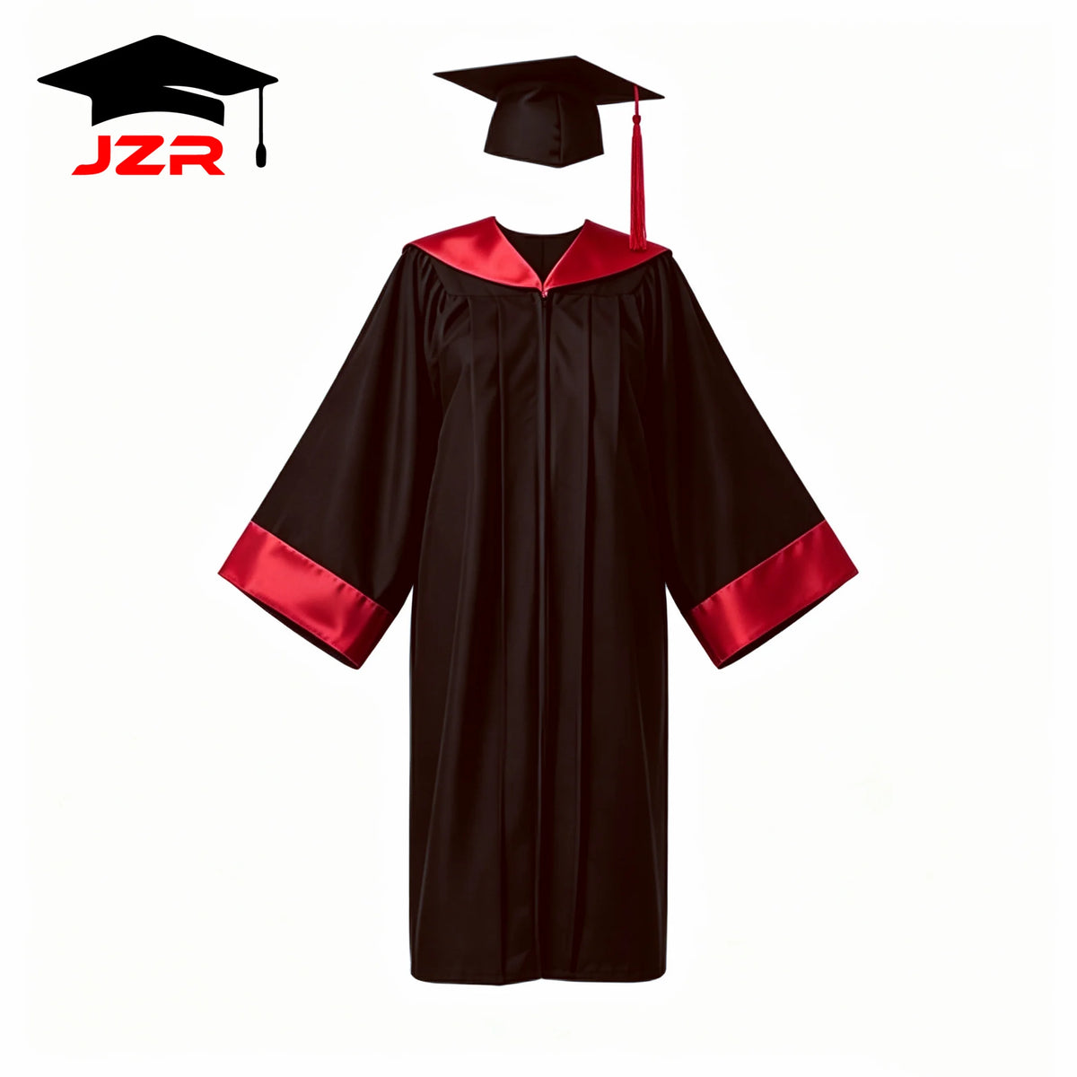 New Arrival Bachelor Graduation Gown With Satin Spliced Decorative Hood, Factory Wholesale