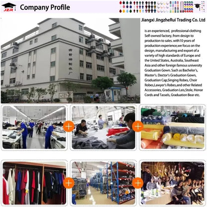Wholesale High School Graduation Gowns Adult Blue Graduation Toga Graduation Robe