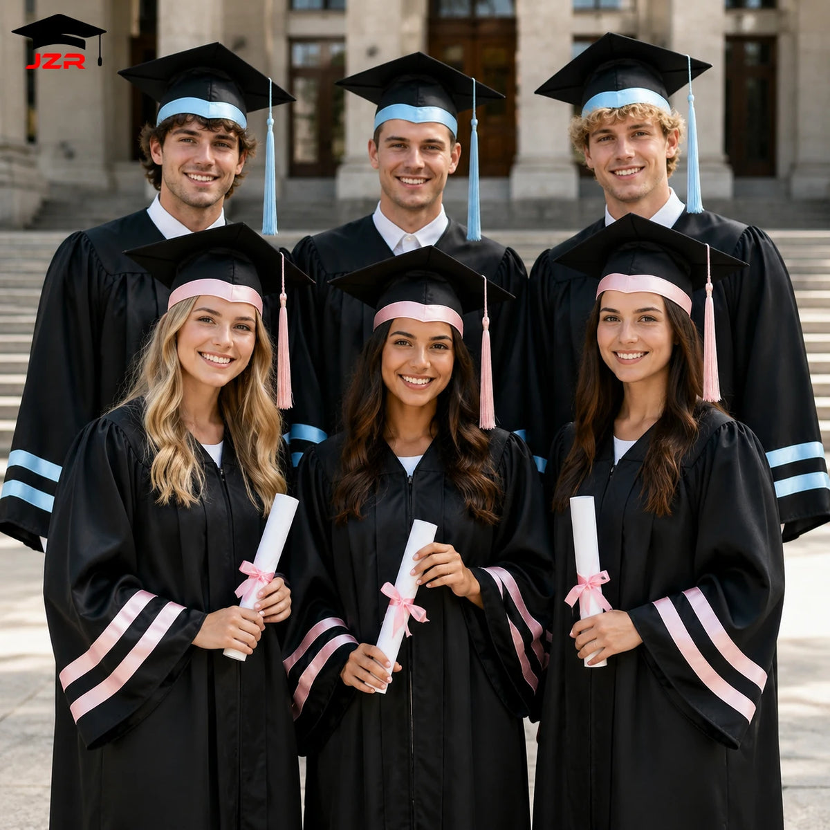 Factory Outlet OEM Graduation Gown and Cap Graduation Robe Cap for Graduation Ceremony