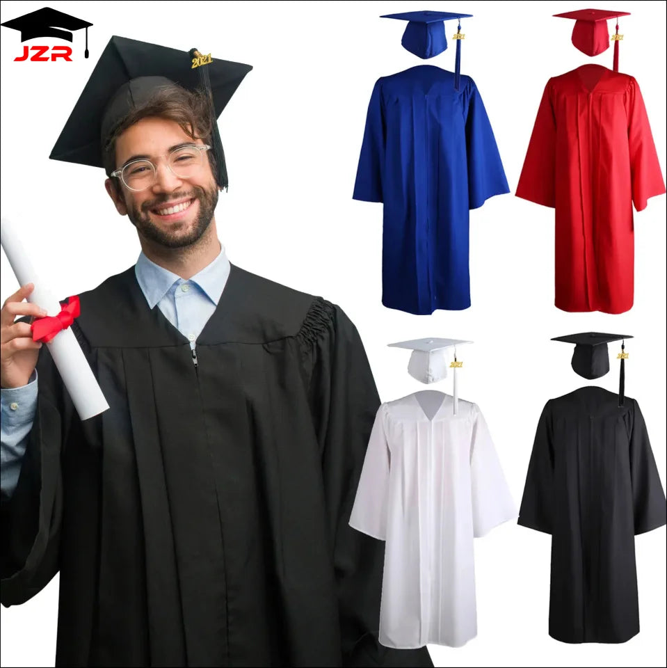 Custom Green Graduation Gown and Cap Set