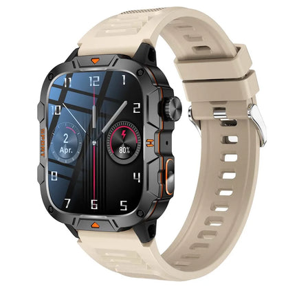 2024 Wholesale Custom Logo Fashion Waterproof Health Monitor Rugged Sport Relojes Men Smart Watch With Flashlight