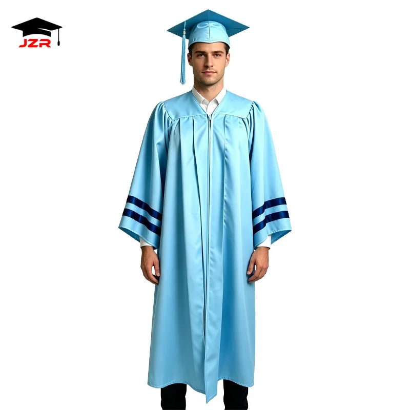 Adult Matte Unisex Graduation Toga and Cap Graduation Gown for Graduation Ceremony