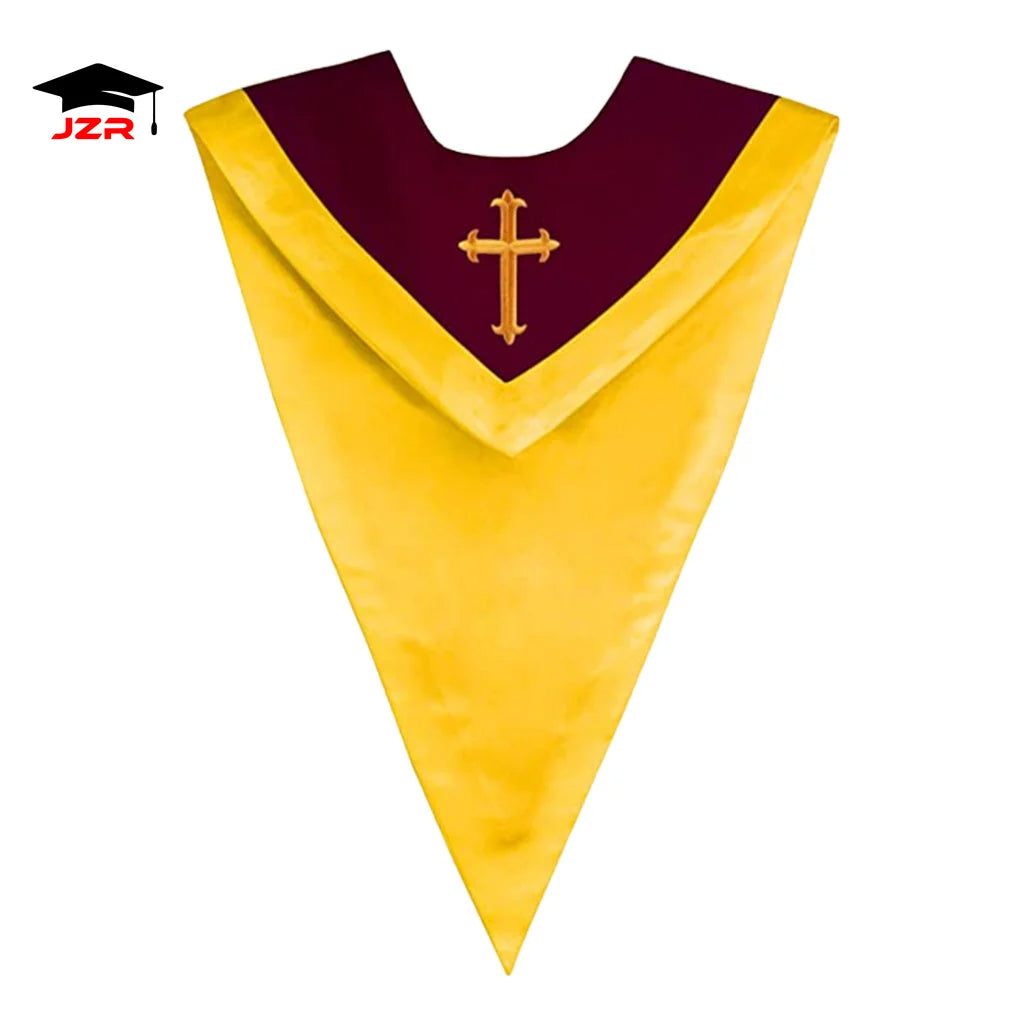 Church Robes Unisex V Shape Eco-Friendly Customizable Colors School Accessories with Cross