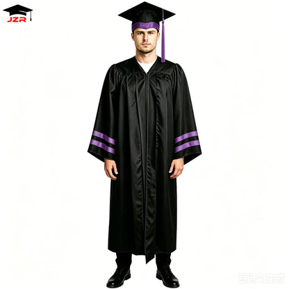 Factory Outlet OEM Graduation Gown and Cap Graduation Robe Cap for Graduation Ceremony
