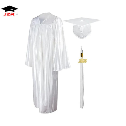 2026 Free Size Adult University Shiny Graduation Gown and Cap for School 12 Colors Available
