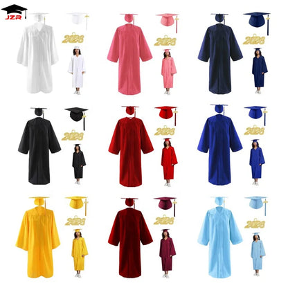In Stock in Stock in Stock 12 Colors Matte&Shiny Graduation Gown and Caps Graduation Robe for Toga Graduation