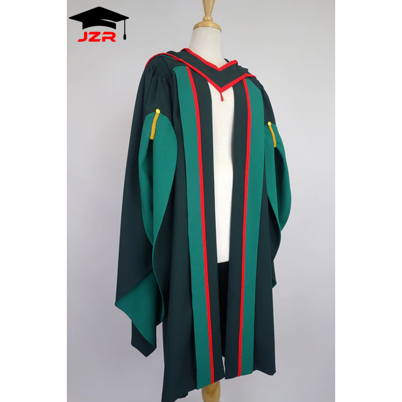 Custom Leeds-Style PhD Gown, Cap and Hood Set