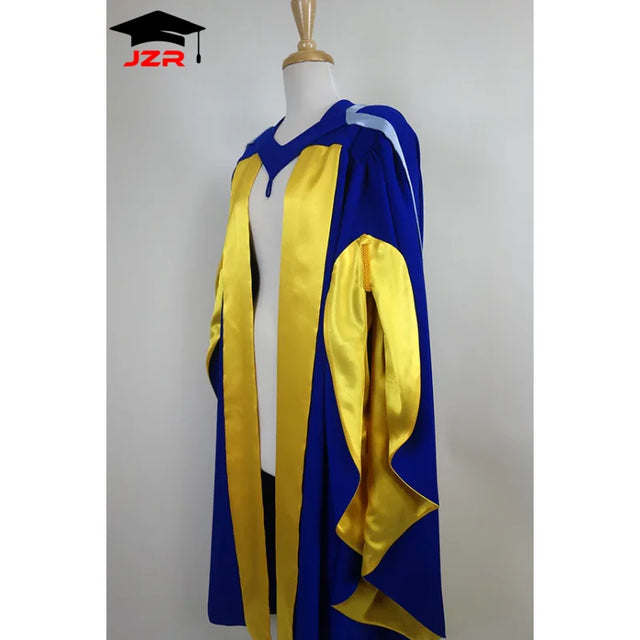 Premium Royal Blue University of Canberra PhD Doctoral Graduation Gown Cap Set for Australia