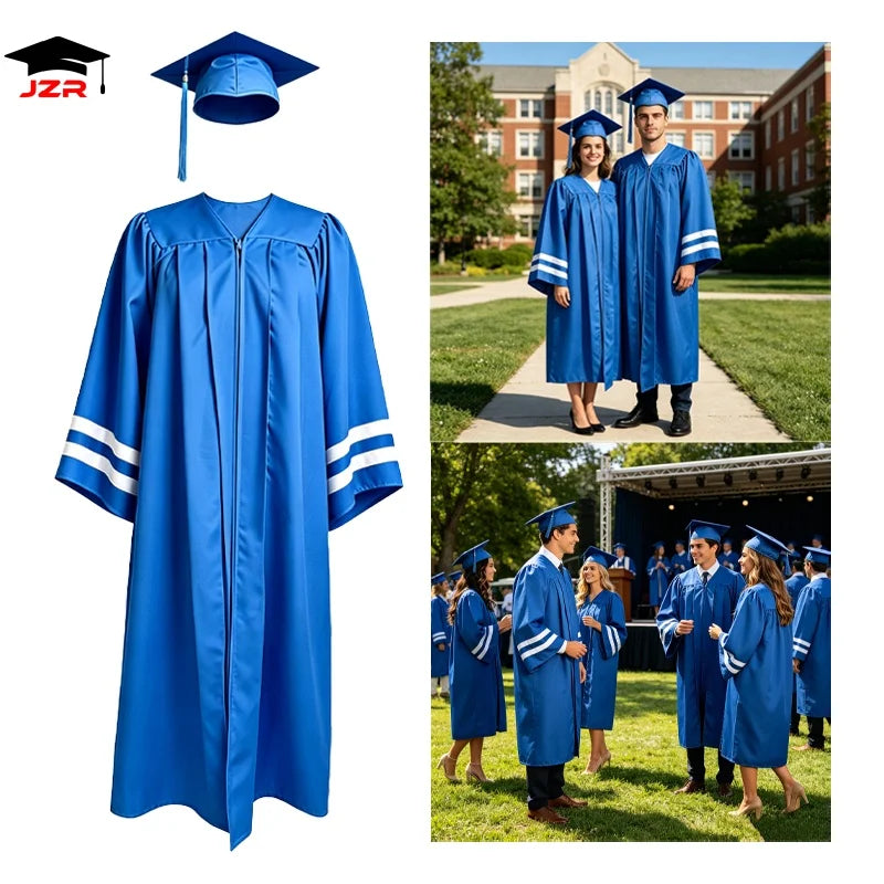 US Style Graduation Gown Teens Graduation Gowns Academic Robe for Graduation Ceremony