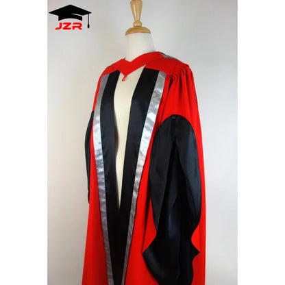 Wholesale Factory UK University Graduation Gown Australia Doctoral Gown & Hood Set with Beefeater Tams