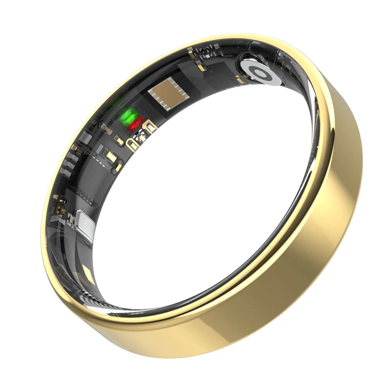 Pressure Magnetic Healthy Mood 2025 Premium Steel App Control Smart Finger Ring Health Tracker Magnetic Charging IP68 Waterproof