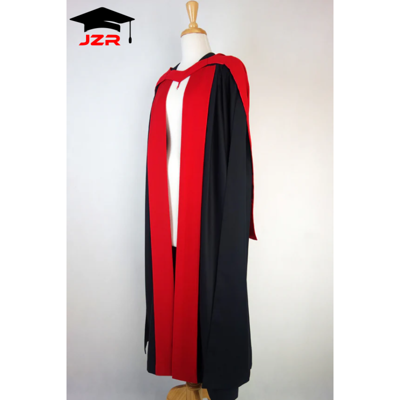 Wholesale Customized the University of Adelaide Doctoral Degree Graduation Gown with Button Sleeves and Hood