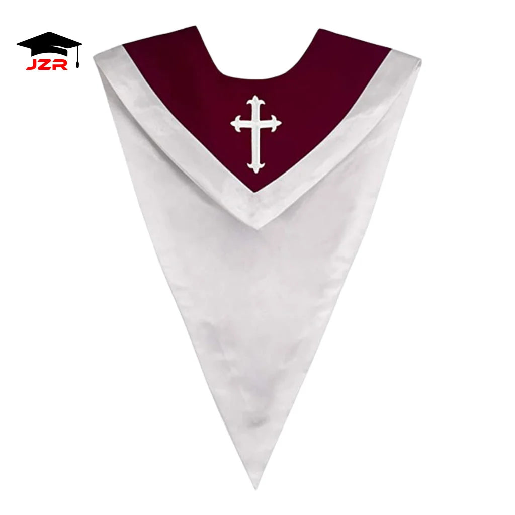 Church Robes Unisex V Shape Eco-Friendly Customizable Colors School Accessories with Cross