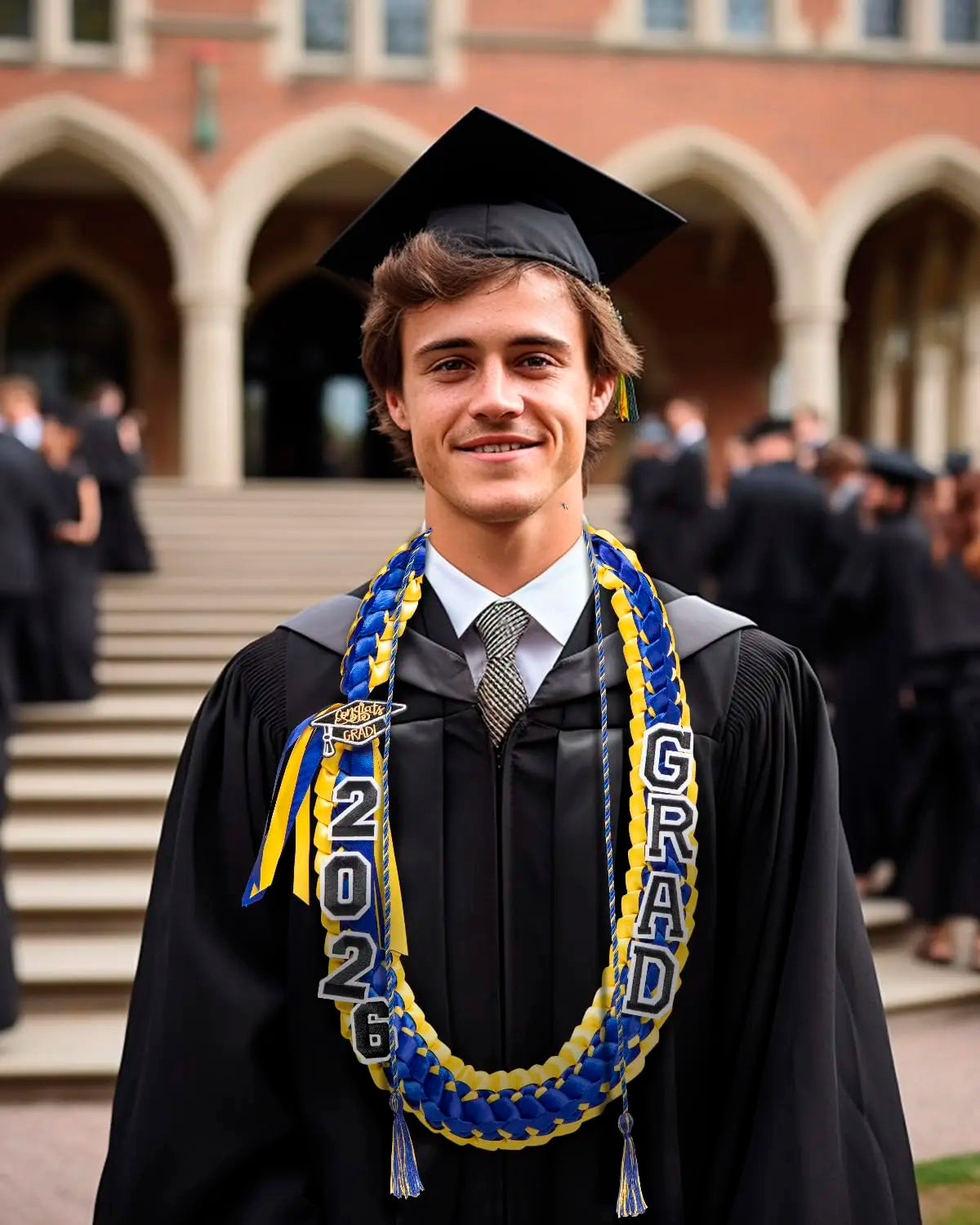 Custom Hand-Braided Graduation Ribbon Lei