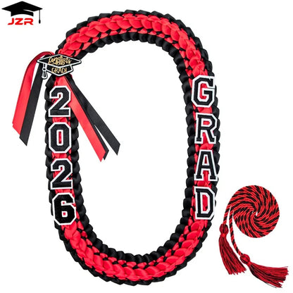 2026 Custom Color Graduation Ribbon Leis Hand Knitting Honor Rope Wreath for Graduation & Back to School