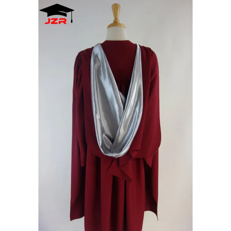 Wholesale British Style Newcastle University PhD Graduation Gown Cap Hood Set and Beefeater Tams