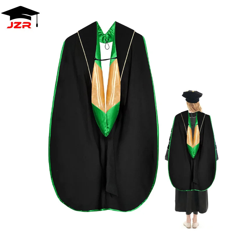 Doctoral Hood Graduation Gown Accessories Doctorate Unisex Graduation PhD Hoods Shawls Cape