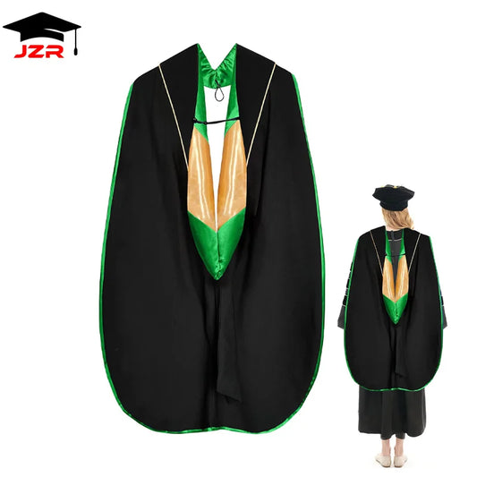 Doctoral Hood Graduation Gown Accessories Doctorate Unisex Graduation PhD Hoods Shawls Cape