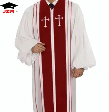Wholesale Custom Logo Bishop Clergy Robes Choir Robes with Cross