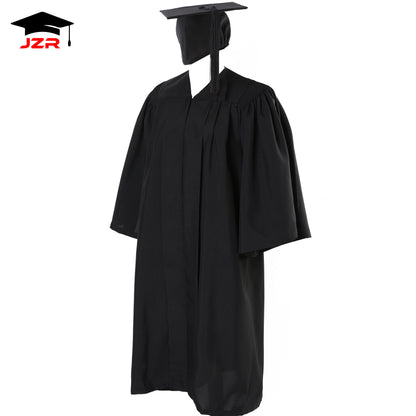 Wholesale Deluxe Bachelor Master Graduation Gown for Adults University Black Graduation Gown Gdult Woven School Uniform OEM Logo