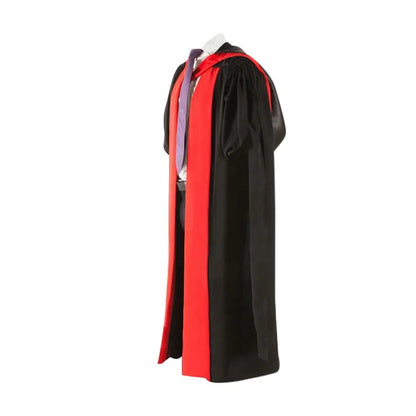 Best Selling Top Quality Black School Uniform Cloth  Australia Uk Doctoral Phd Hood  Wholesale Graduation Gowns
