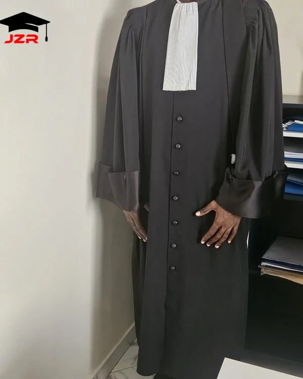 Wholesale Superior Quality Barrister Lawyer Gown Robe Graduation School 100% Polyester Long Sleeve Unisex