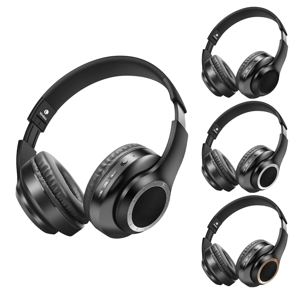 Chaoke Shocking Bass Stereo Over Ear Wireless for 5.3 AAC Gaming ANC Headphones with IPX4 Waterproof and Long Playtime
