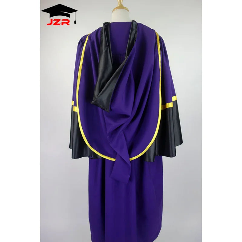 Wholesale UK University PhD Premium Quality Unisex Doctoral Robe Graduation Gown Set
