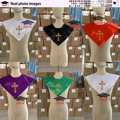 Church Robes Unisex V Shape Eco-Friendly Customizable Colors School Accessories with Cross