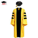 Custom Yellow Doctoral Gown and Tam Set