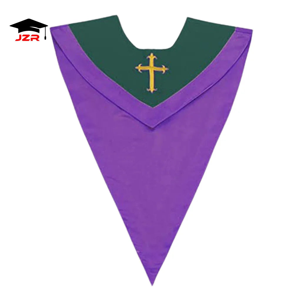 Church Robes Unisex V Shape Eco-Friendly Customizable Colors School Accessories with Cross