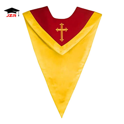 Church Robes Unisex V Shape Eco-Friendly Customizable Colors School Accessories with Cross