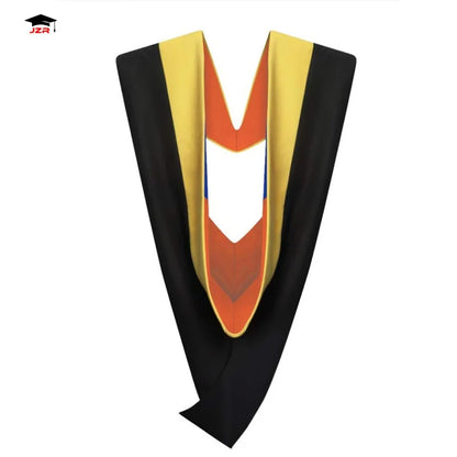 Hot Sell 16 Colors Personalized Bachelor Polyester Deluxe Academic Graduation Hood Master Graduation Hood
