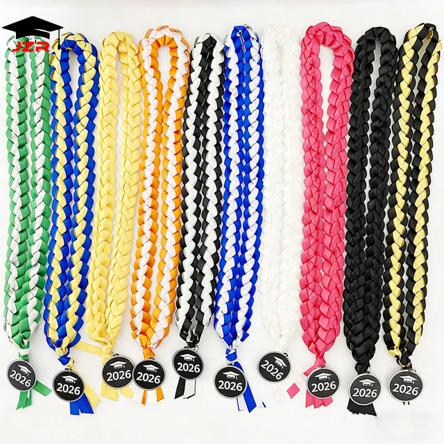 2026 New Arrival Ceremony Celebration Wreath Woven Collar Honor Rope Handmade Graduation Ribbon Leis