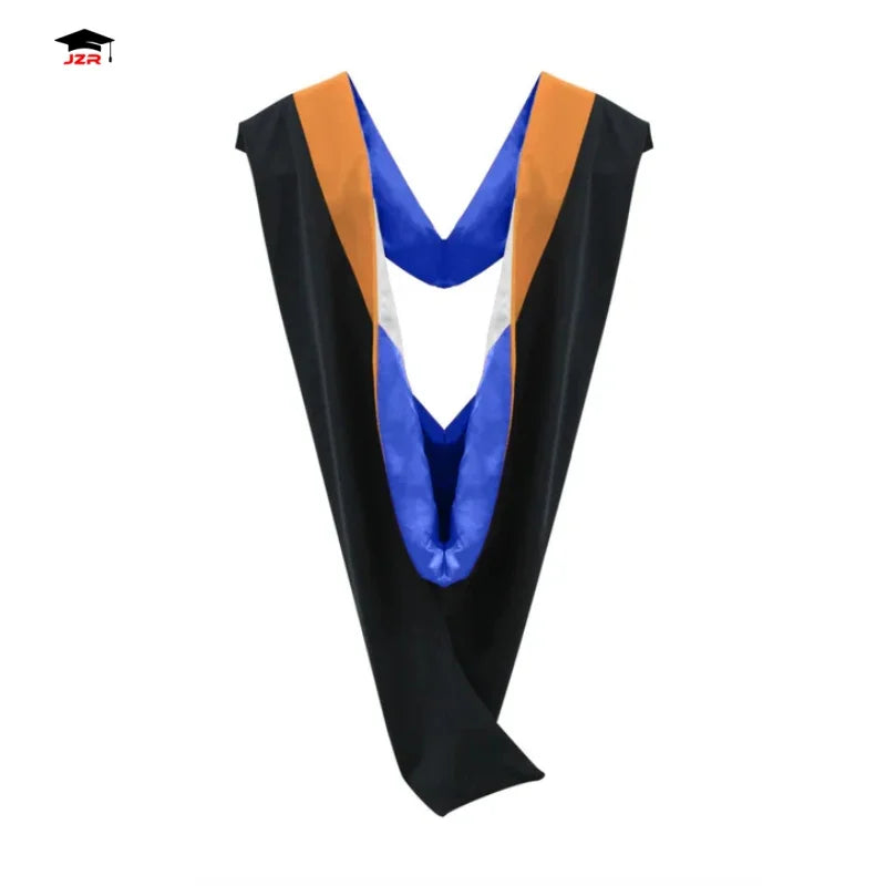 Hot Selling 16 Colors Combinations Traditional Deluxe Academic Graduation Hood Bachelor and Master Graduation Hood