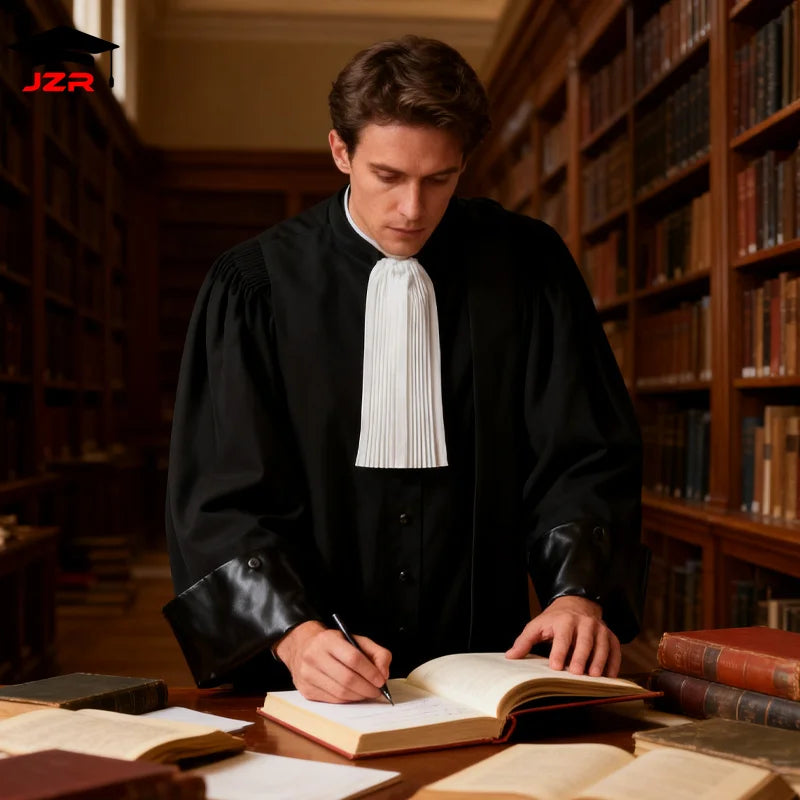 Wholesale Superior Quality Barrister Lawyer Gown Robe Graduation School 100% Polyester Long Sleeve Unisex