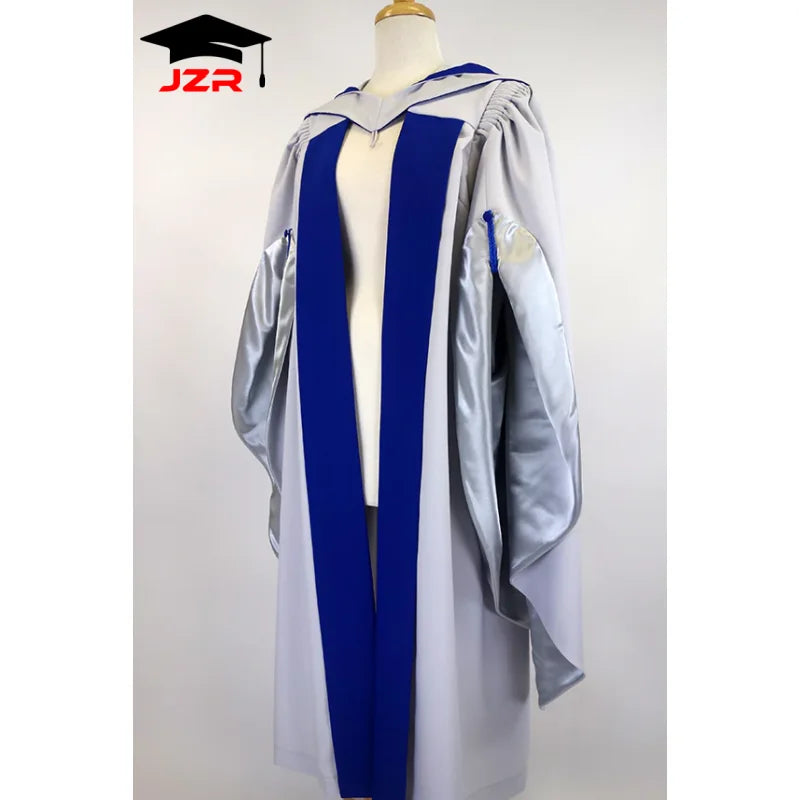 Deluxe Fluted PHD Graduation Robe University College London Doctoral Degree University Graduation Gown  and Tam