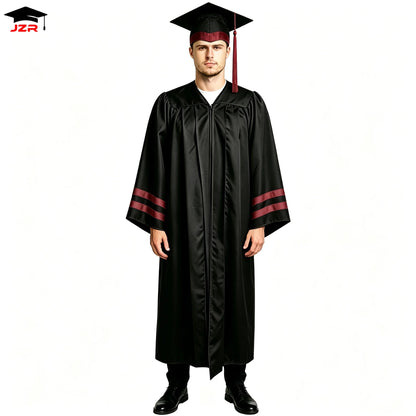 Factory Outlet OEM Graduation Gown and Cap Graduation Robe Cap for Graduation Ceremony