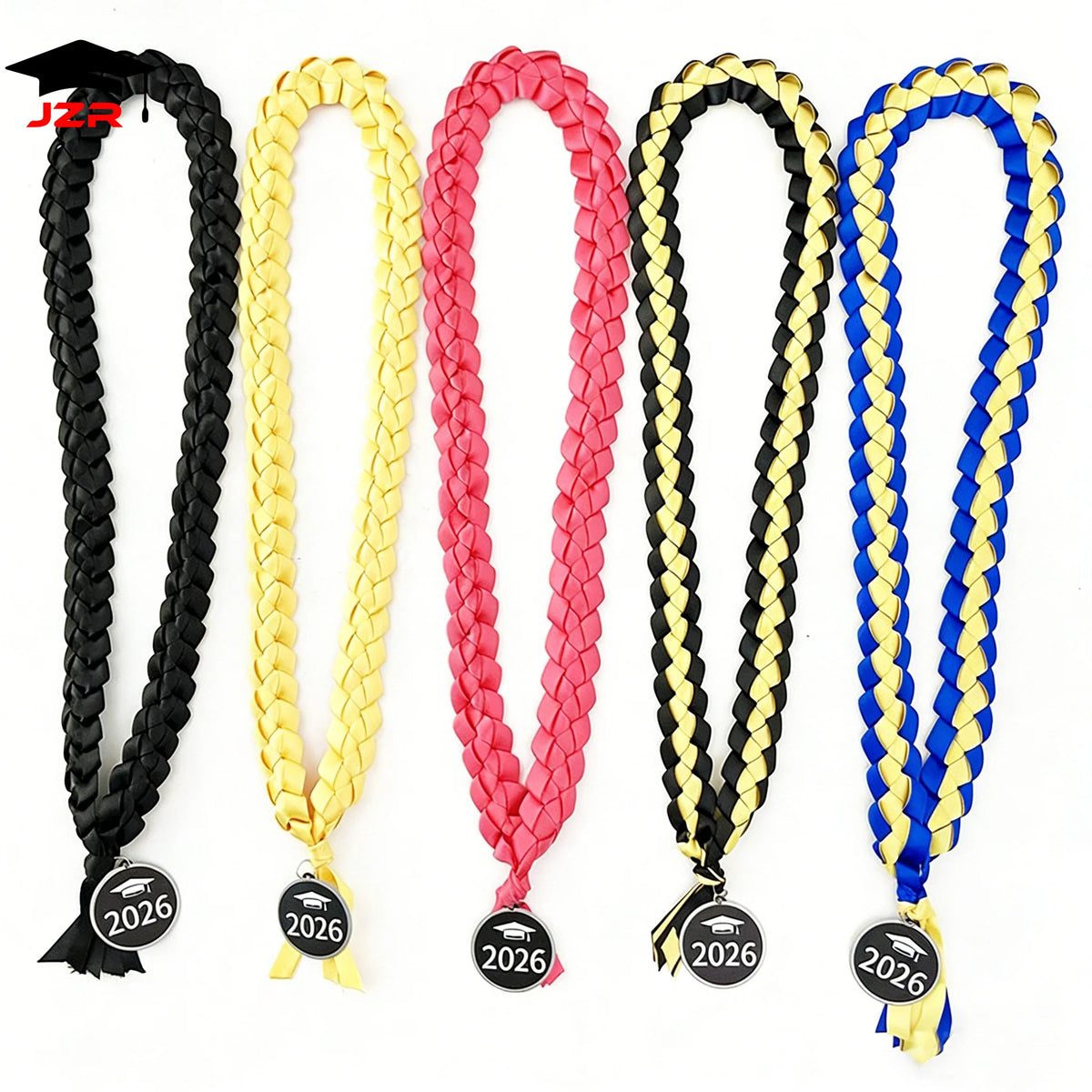 Graduation Gift Handmade Double Braided Adjustable 2026 Graduates Ribbon Lei