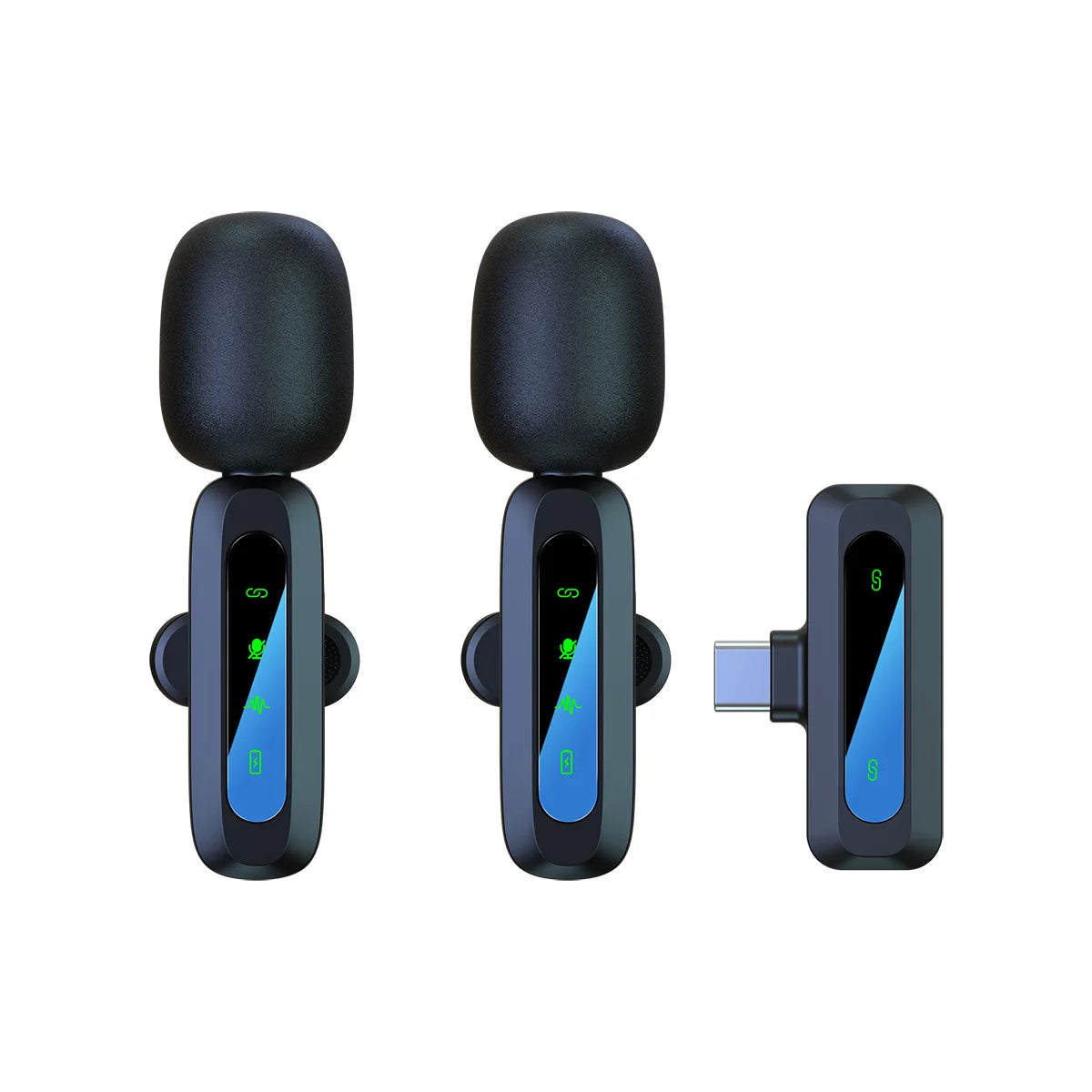 New Wireless Lavalier Microphone Portable Audio Video Recording Mini Live Interview Gaming for iPhone Type C Mic