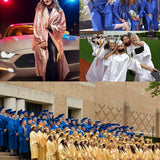 Custom Adult Shiny Graduation Gown Set