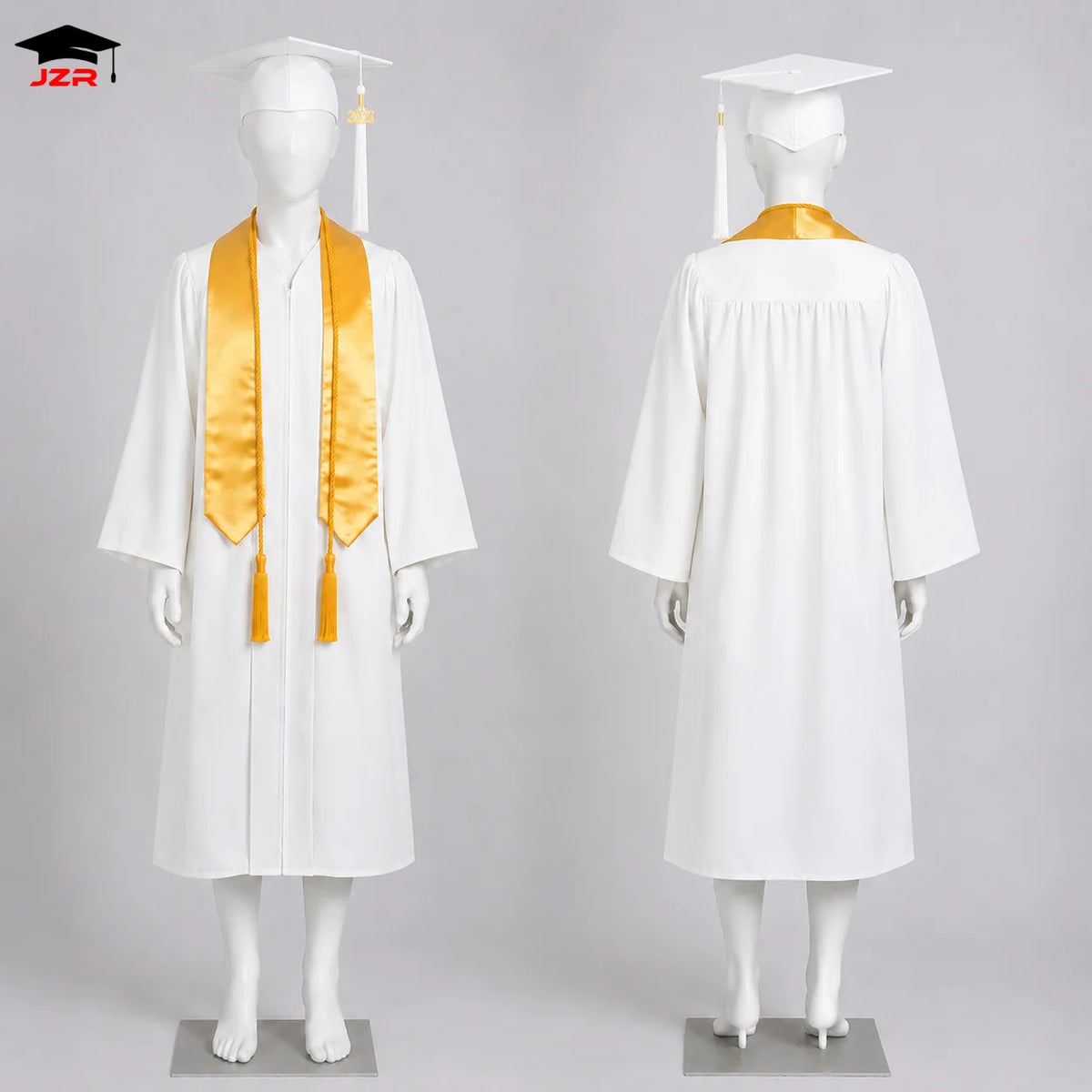 2026 Polyester Bachelor's Robe Set School Uniform University Graduation Degree Ceremony Graduation Gown Cap Stole Honor Cord