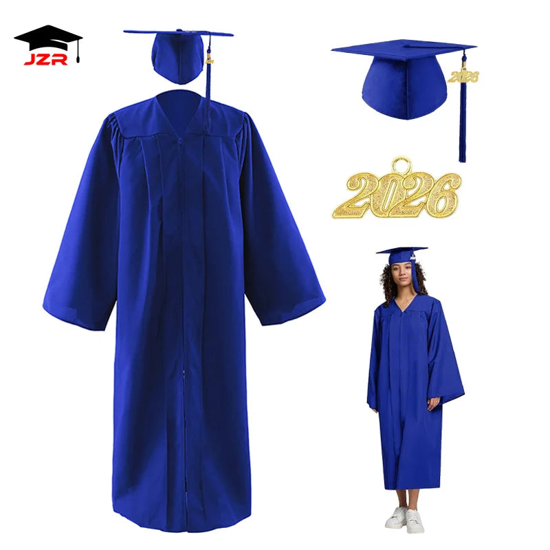 In Stock in Stock in Stock 12 Colors Matte&Shiny Graduation Gown and Caps Graduation Robe for Toga Graduation