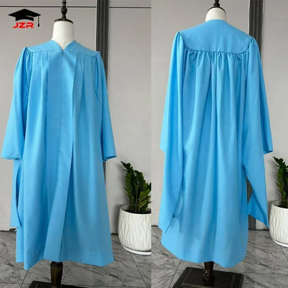 Wholesale Light Blue Master Simple Style Graduation Gown for Adults University