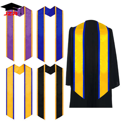 Custom Graduation Stole with Trim Blank Sublimation Graduation Stoles Custom Graduation Scarf