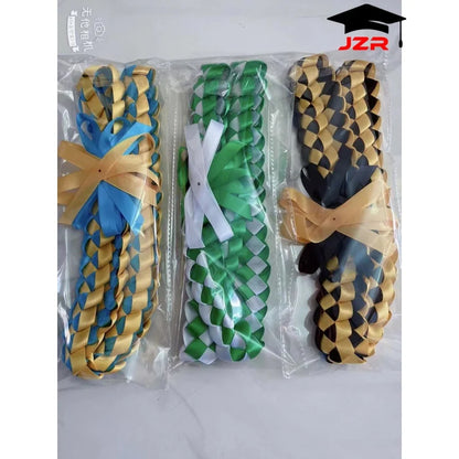Trendy Braided Graduation Lei 120CM Satin Honor Ribbon Leis for School Graduation