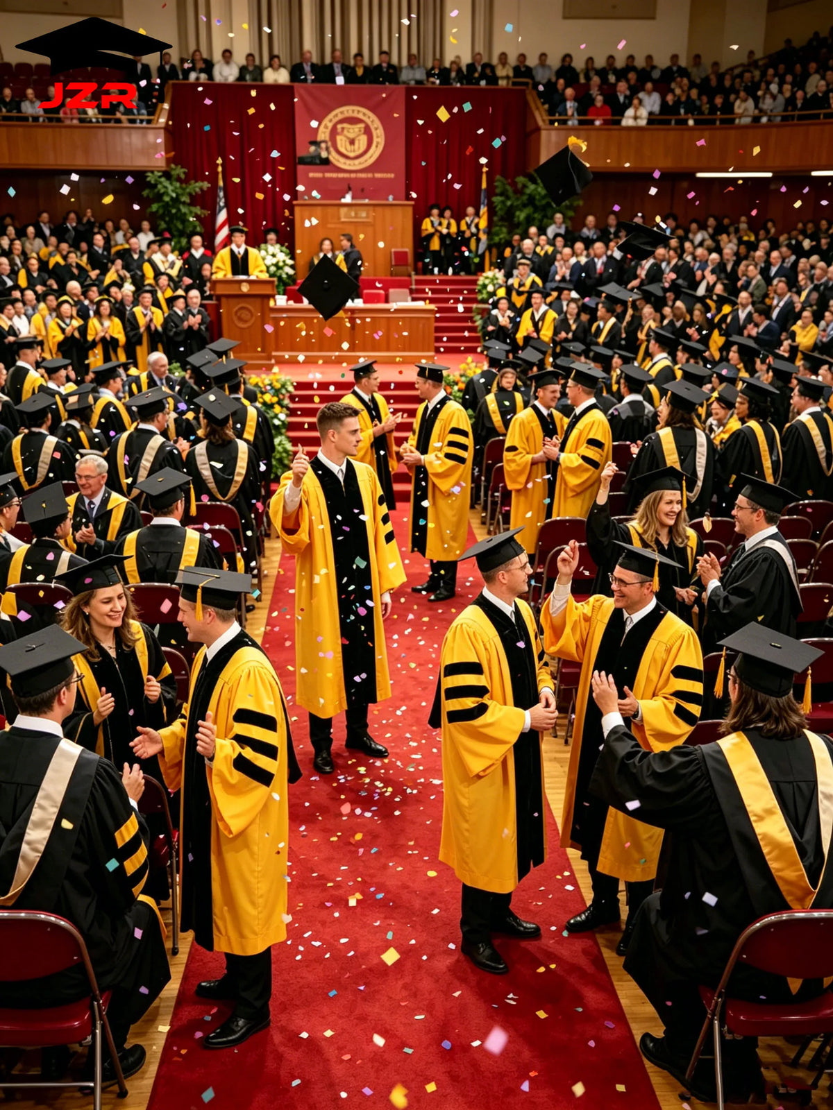 PhD Graduation Gown Doctoral Robe PhD Gown for Graduation Ceremony Church Robes